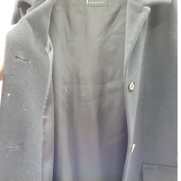 HP Bogner Vintage 80s Classic Black Cashmere Medium Length Overcoat Coat Jacket - Picture 11 of 11